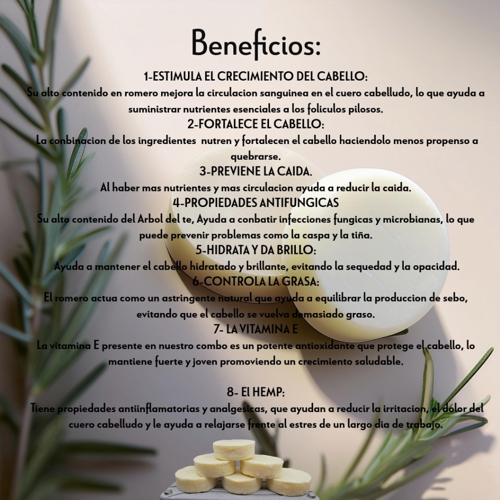 Tea Tree & Rosemary Oil, Fresh Shampoo Bar & Conditioner Bar Bundle with… - Picture 3 of 7